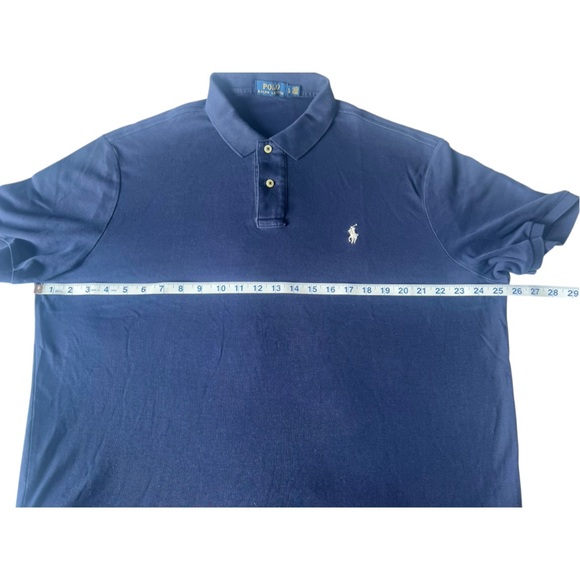 ⚜️ Polo Ralph Lauren Navy Short Sleeve Shirt w/ 🤍 White Pony Logo - Large - Picture 4 of 6